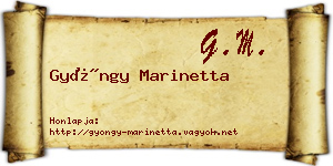 Gyöngy Marinetta névjegykártya